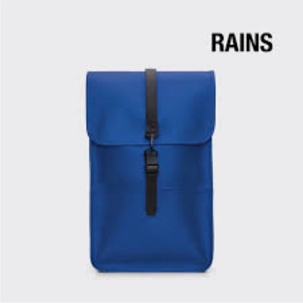 RAINS Waterproof Blue Backpack - Picture 2 of 7